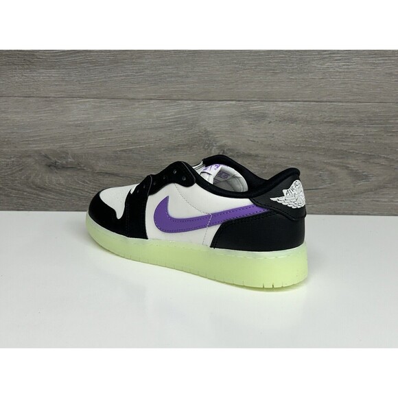 Nike Air Jordan 1 Low OG “Black Raspberry” Glow In The Dark Youth 6Y -HF0410 001 - Picture 6 of 10